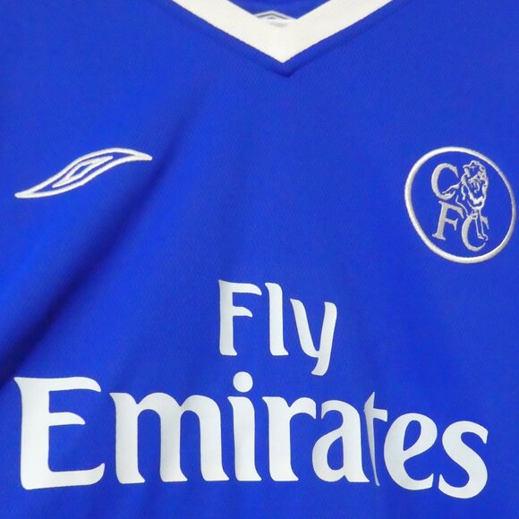 Y2K | UMBRO | 2003 - 2005 | XL- extra large | Blue and White Chelsea Home Shirt - Picture 1 of 16